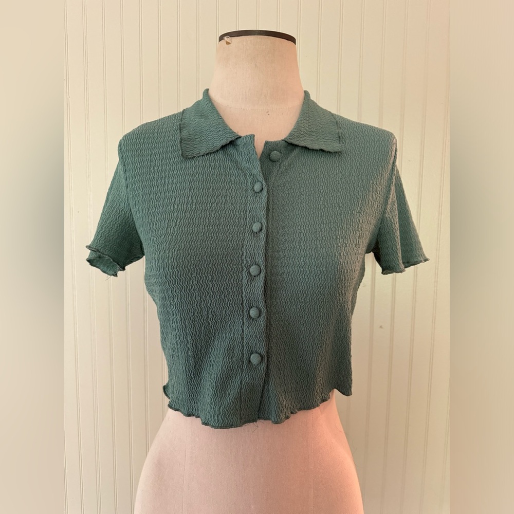 SHEIN Sea Green Cropped Bottom Down